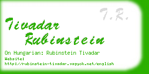 tivadar rubinstein business card